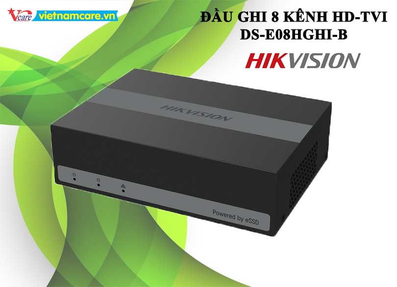 ĐẦU GHI HÌNH 8 KÊNH HD-TVI HIKVISION TÍCH HỢP Ổ CỨNG SSD DS-E08HGHI-B