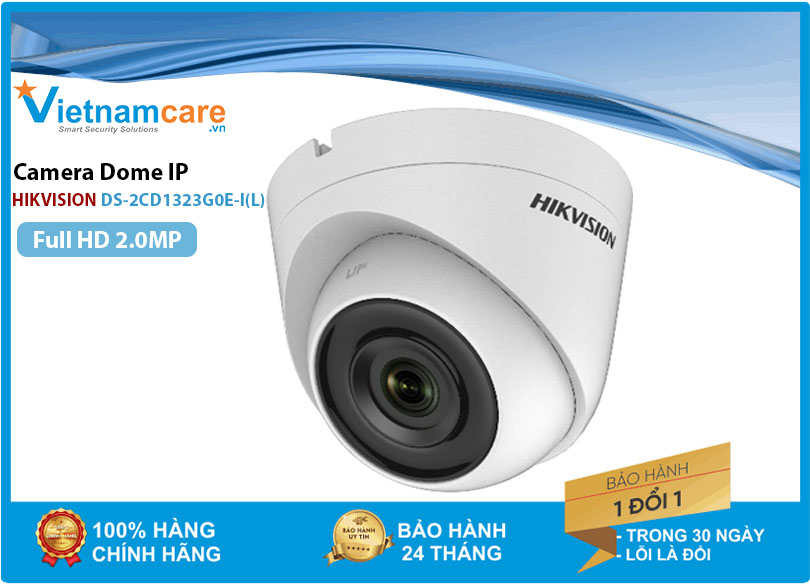 Camera Dome IP 2MP hồng ngoại HIKVISION DS-2CD1323G0E-I(L)
