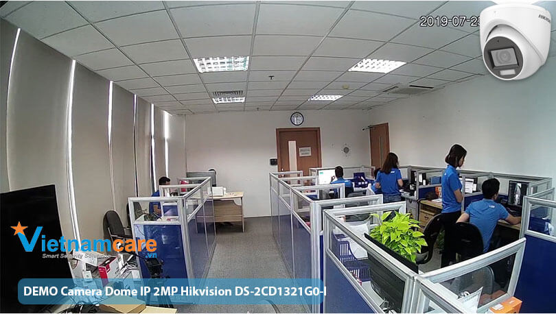DEMO Camera Dome IP 2MP hồng ngoại HIKVISION DS-2CD1321G0-I