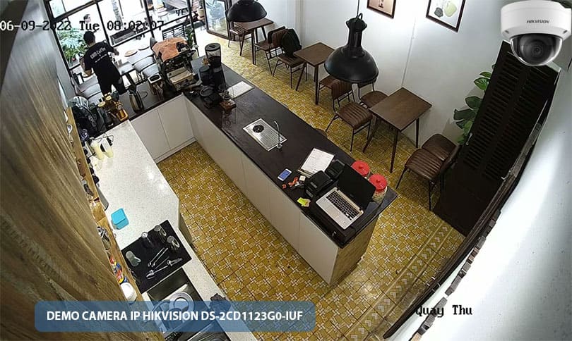 Demo Camera Dome IP 2MP HIKVISION DS-2CD1123G0-IUF