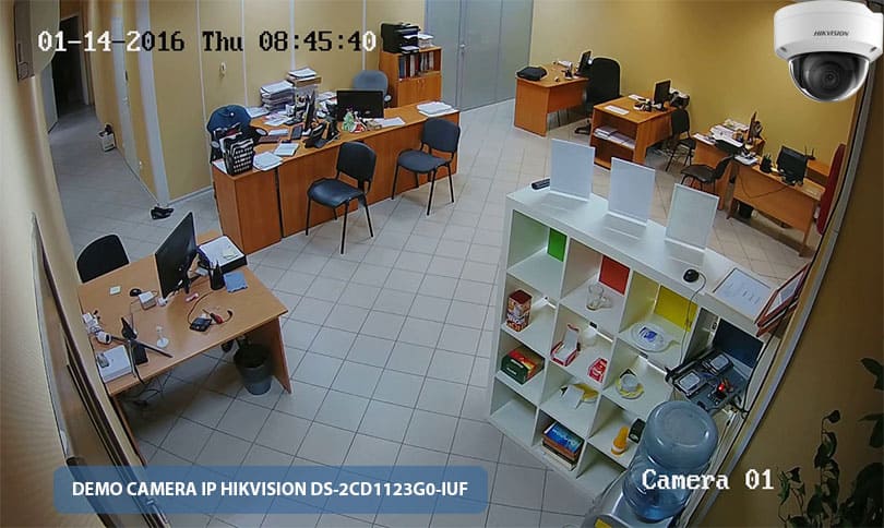 Demo Camera Dome IP 2MP HIKVISION DS-2CD1123G0-IUF