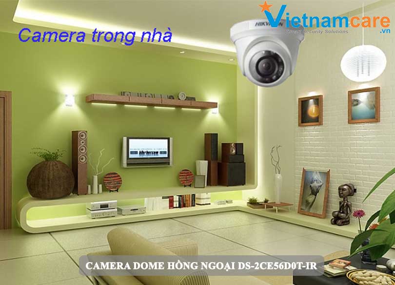 Camera Dome hồng ngoại HD 2.0MP HIKVISION thích hợp lắp đặt trong nhà