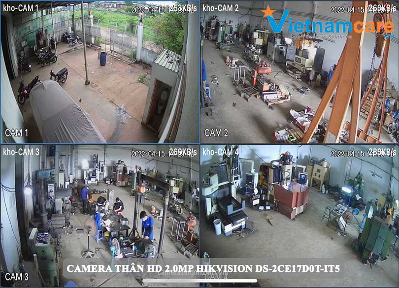 Hình ảnh camera HIKVISION HD 2MP DS-2CE17D0T-IT5 được lắp đặt cho khách hàng
