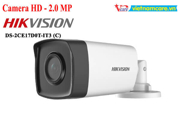Camera Thân HDTVI Hồng Ngoại  2.0MP HIKVISION DS-2CE17D0T-IT3 (C)