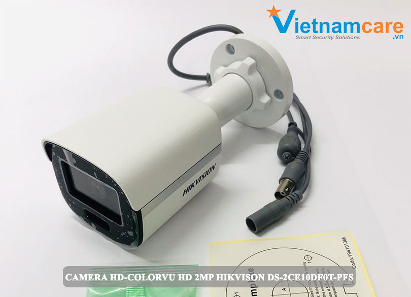 Camera Thân HD-COLORVU HD 2.0MP HIKVISION DS-2CE10DF0T-PFS