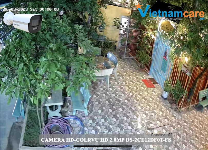 Hình ảnh thực tế ban đêm dòng camera có màu 24/7 có âm thanh HD 2.0MP