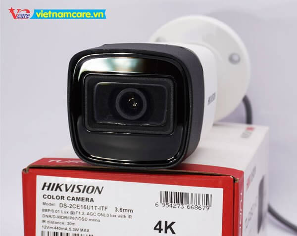 Camera HDTVI 8MP Hikvision DS-2CE16U1T-ITF