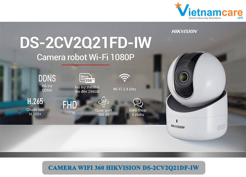 Camera IP Wifi 360 HIKVISION DS-2CV2Q21FD-IW