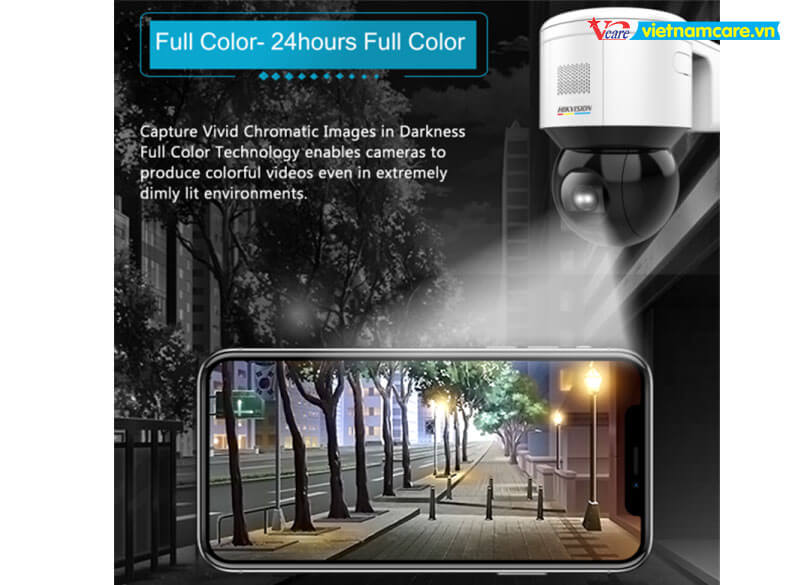 Camera Hikvsion DS-2DE3A400BW-DE cho hình ảnh có màu 24/24