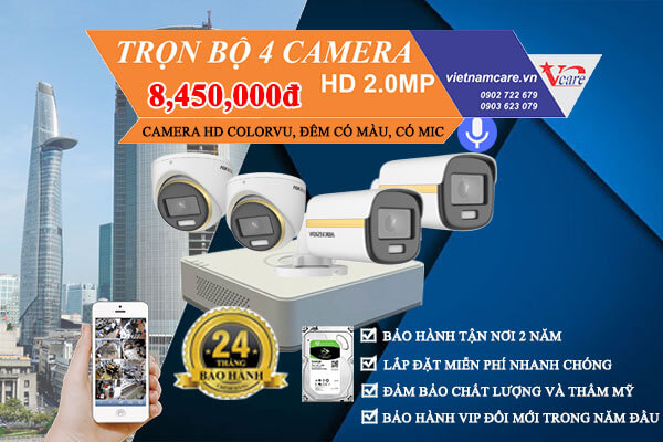 Giá Lắp đặt trọn bộ 4 camera chuyên kho bãi tại Củ Chi TpHCM