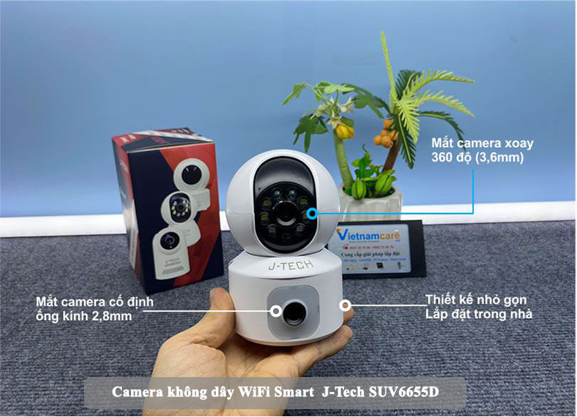 Camera không dây 2 mắt Ultra HD 4.0MP thông minh J-Tech SUV6655D
