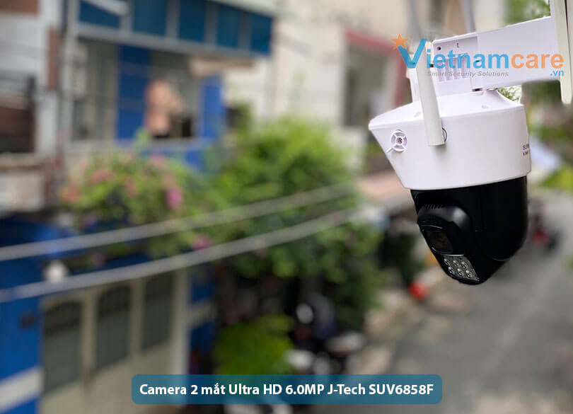 Camera 2 mắt Camera J-Tech SUV6858F xoay 360 độ lắp đặt được ngoài trời