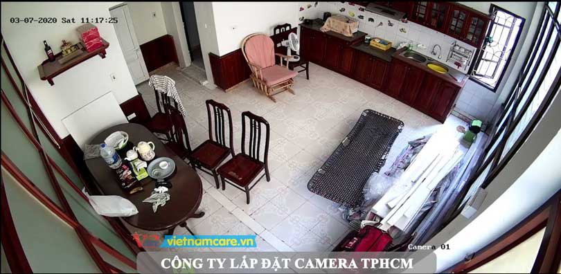 Hình ảnh thực tế lắp đặt camera đơn không dây HIKVISION cho gia đình tại TPHCM