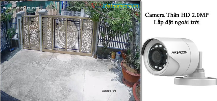 Hình ảnh demo dòng camera thân hồng ngoại HD 2.0MP