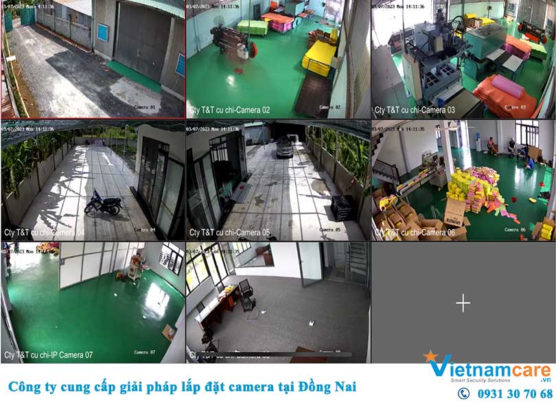 Công trình lắp đặt trọn bộ 8 camera HD 2.0MP HIKVISION cho công ty tại Đồng Nai