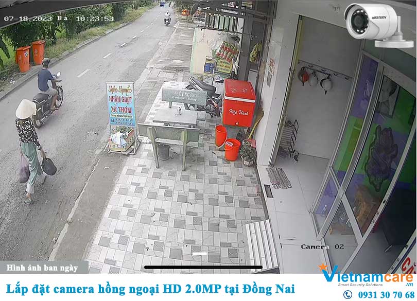 Hình ảnh lắp đặt camera cho khu vực phòng trọ tại Đồng Nai