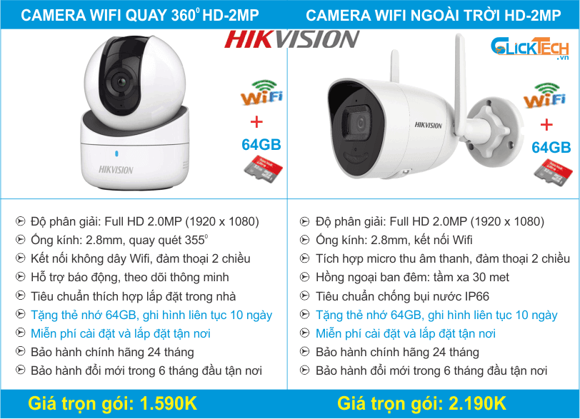 giá lắp đặt camera Hikvision trọn gói tại tphcm