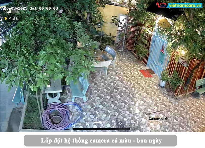 Hình ảnh thực tế dòng camera IP Colorvu có màu ban đêm