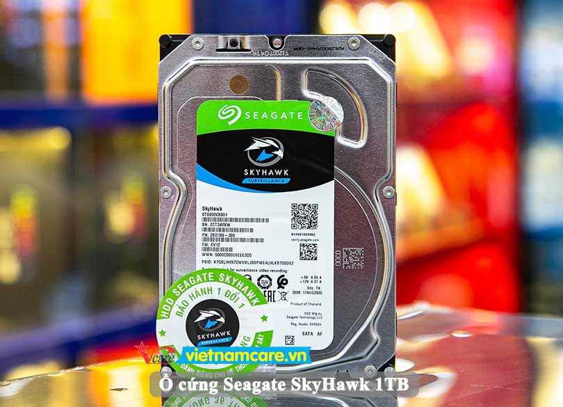 Ổ cứng HDD Seagate SkyHawk 1TB ST1000VX005 tại Vietnamcare