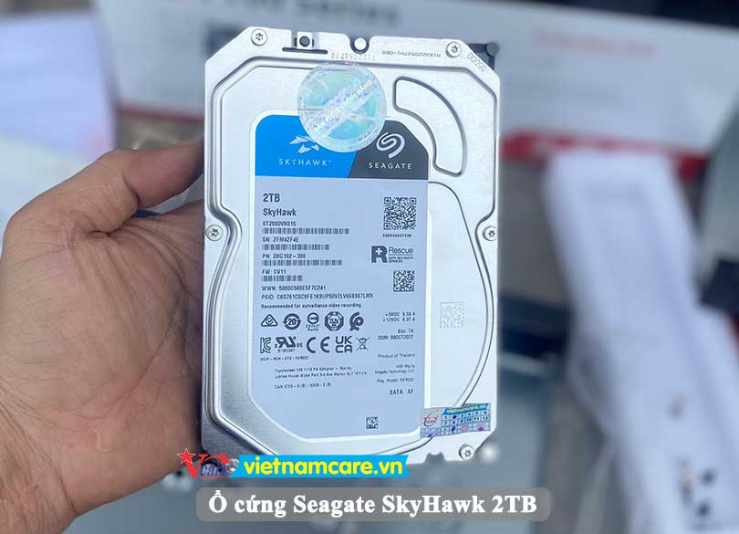 Ổ cứng HDD Seagate SkyHawk 2TB ST2000VX008 bảo hành 3 năm