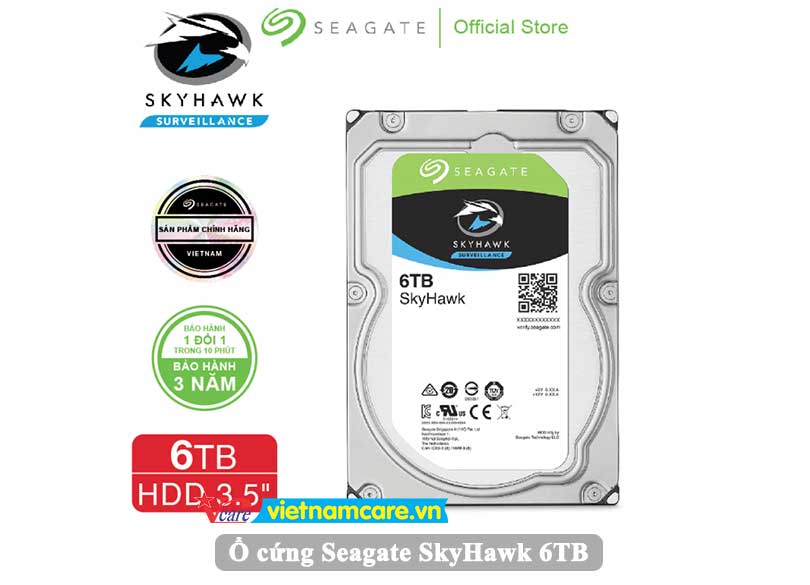 Ổ cứng HDD Seagate SkyHawk 6TB ST6000VX001
