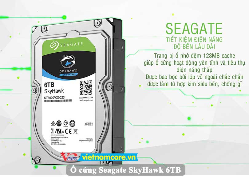 Ổ cứng HDD Seagate SkyHawk 6TB ST6000VX001 - Bảo hành chính hãng 3 năm