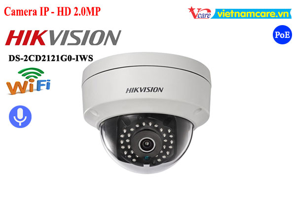 Camera IP-WIFI Dome 2.0 Megapixel HIKVISION DS-2CD2121G0-IWS