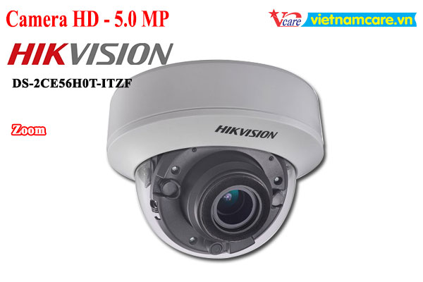 Camera Dome HD-TVI 5.0 Megapixel HIKVISION DS-2CE56H0T-ITZF