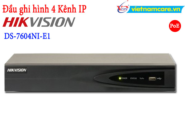 Đầu ghi hình camera IP 4 kênh HIKVISION DS-7604NI-E1