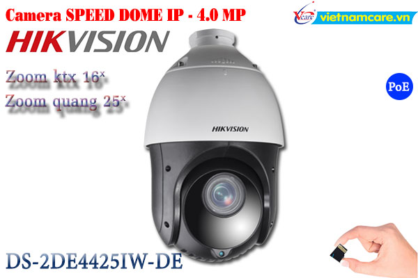 Camera IP Speed Dome hồng ngoại 4.0 Megapixel HIKVISION DS-2DE4425IW-DE