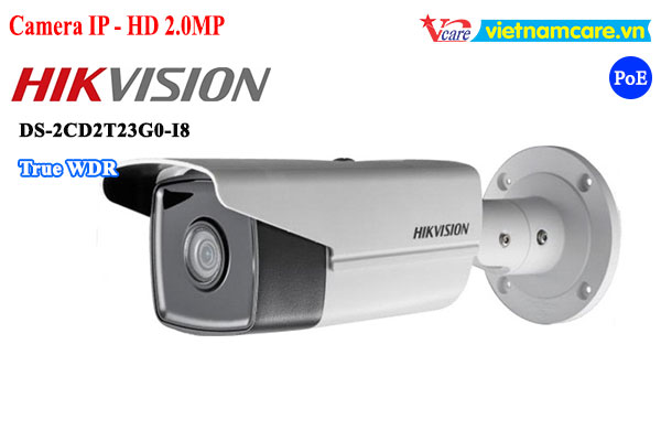 Camera IP hồng ngoại 2.0 Megapixel HIKVISION DS-2CD2T23G0-I8