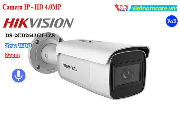 Camera IP 4MP Hikvision DS-2CD2643G1-IZS