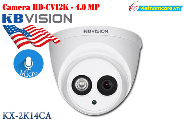 Camera Dome HDCVI hồng ngoại 4.0 Megapixel KBVISION KX-2K14CA