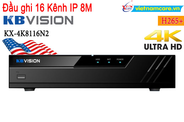 Đầu ghi hình camera IP 16 kênh KBVISION KX-4K8116N2