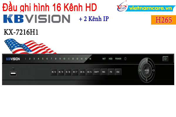 Đầu ghi hình 16 kênh 5 in 1 KBVISION KX-7216H1