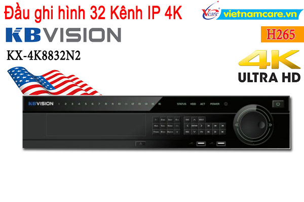 Đầu ghi hình camera IP 32 kênh KBVISION KX-4K8832N2