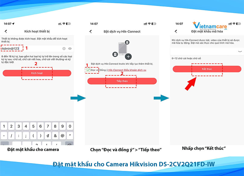 Đặt mật khẩu cho Camera Hikvision DS-2CV2Q21FD-IW