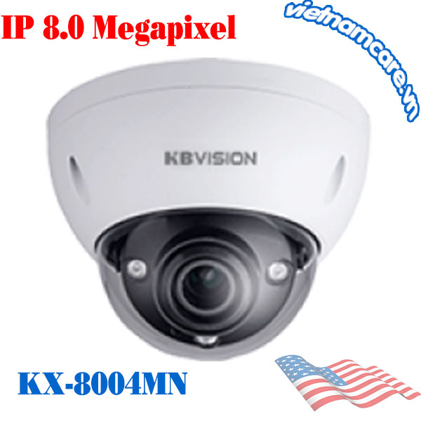 Camera IP Dome hồng ngoại 8.0 Megapixel KBVISION KX-8004MN