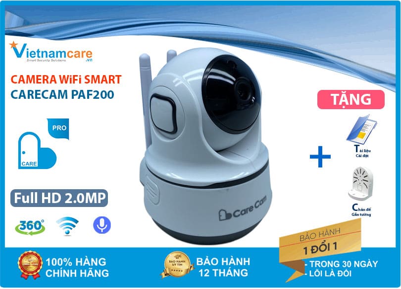 Camera xoay 360 độ trong nhà Carecam Pro PAF200 - Full HD 2.0MP