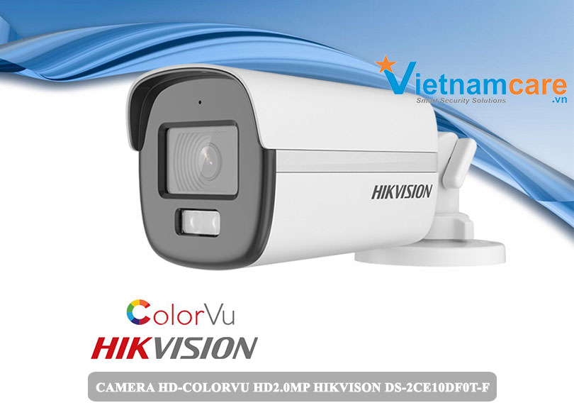 Camera Thân HD-COLORVU HD 2.0MP HIKVISION DS-2CE10DF0T-F