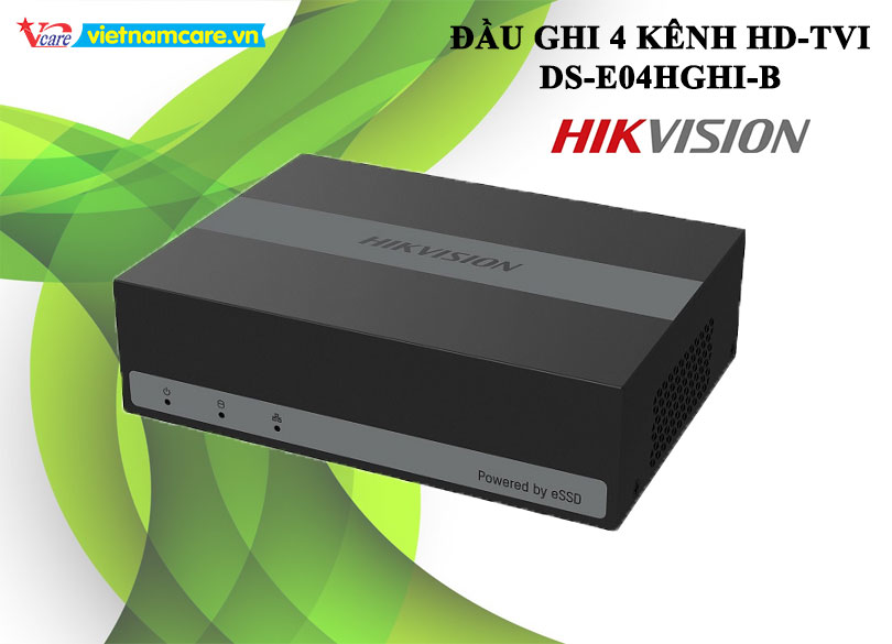 ĐẦU GHI HÌNH 4 KÊNH HD-TVI HIKVISION TÍCH HỢP Ổ CỨNG SSD DS-E04HGHI-B