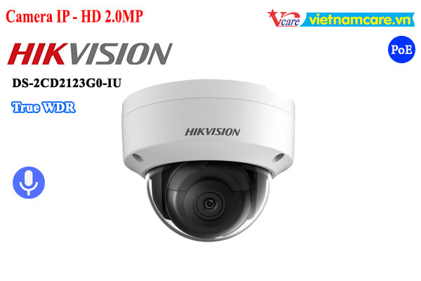 Camera IP 2MP có mic HIKVISION DS-2CD2123G0-IU