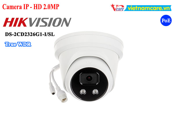 Camera IP 2.0MP Hikvision DS-2CD2326G1-I/SL