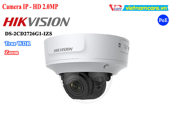 Camera IP Dome hồng ngoại 2.0 Megapixel HIKVISION DS-2CD2726G1-IZS