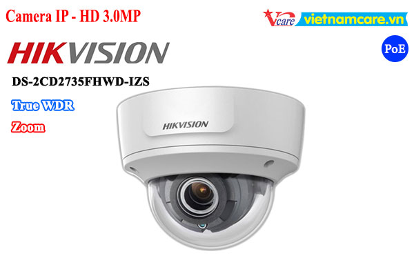 Camera IP Dome 3.0MP HIKVISION DS-2CD2735FWD-IZS