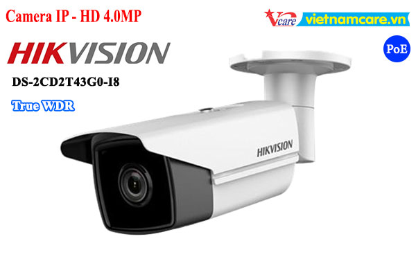 Camera IP 4MP Hikvision DS-2CD2T43G0-I8