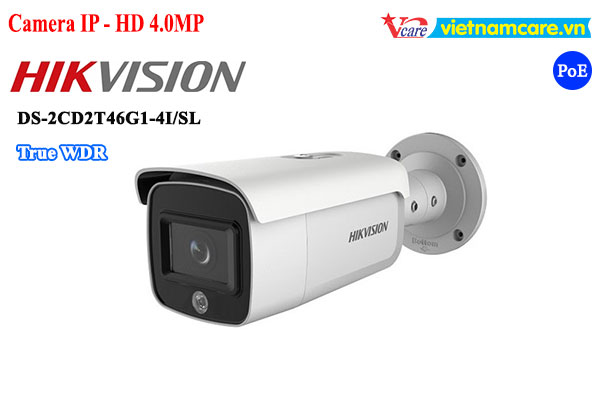 Camera IP thân trụ 4MP HIKVISION DS-2CD2T46G1-4I/SL