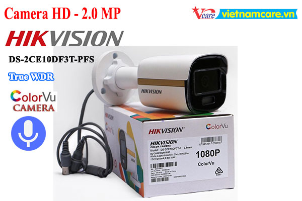 Camera Thân HDTVI FULL HD1080P HIKVISION DS-2CE10DF3T-PFS