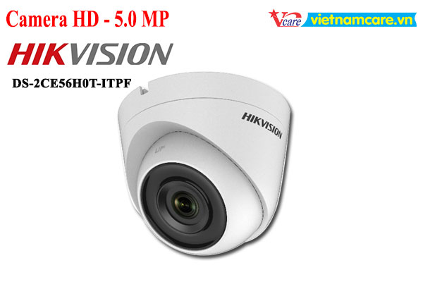 Camera HD-TVI Dome Hồng Ngoại 5MP HIKVISION DS-2CE56H0T-ITPF