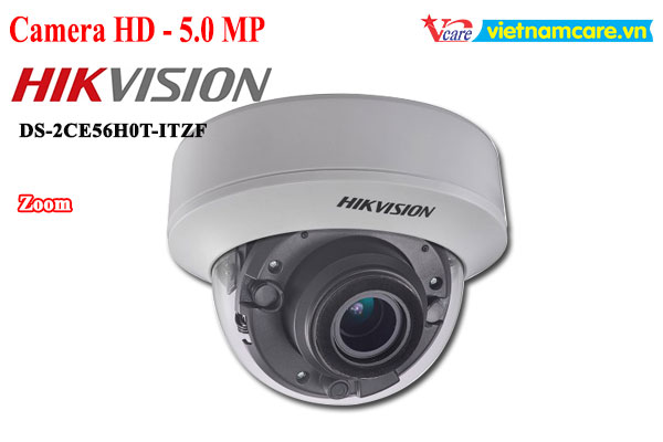 Camera Dome HD-TVI 5.0 Megapixel HIKVISION DS-2CE56H0T-ITZF